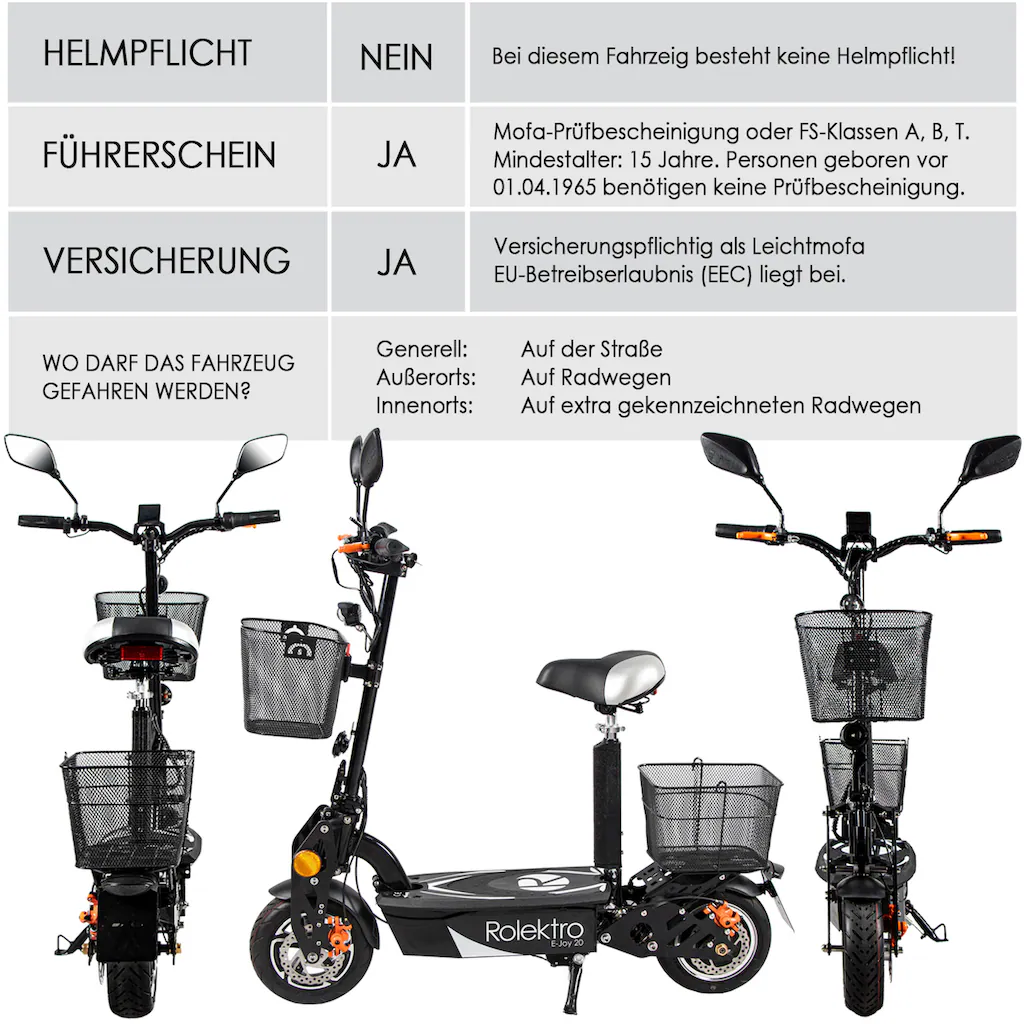 E-Mofaroller E-Joy 20 – Bild 7